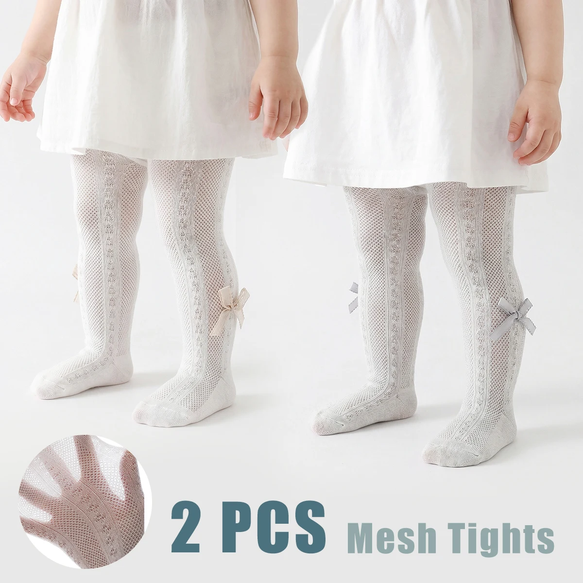 2 PCS Girls' Kids'tights Anti-Mosquito- Breathable Mesh,  baby Leggings Lightweight, Perfect for Dance, School & Outdoor Activit