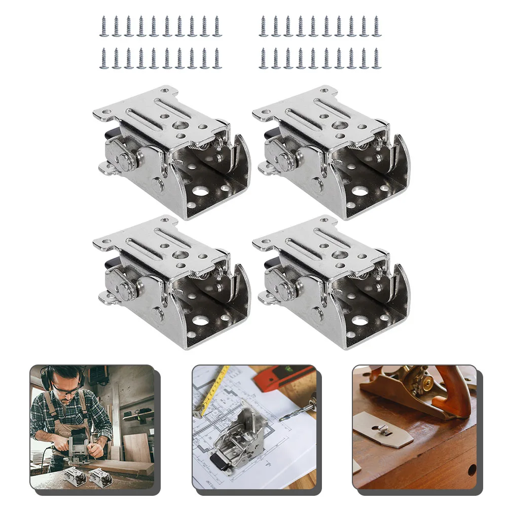 

4pcs Folding Table Leg Hinges Steel Brackets Corrosion Resistant Durable Suitable Kitchen Laundry Furniture Accessories Hardware