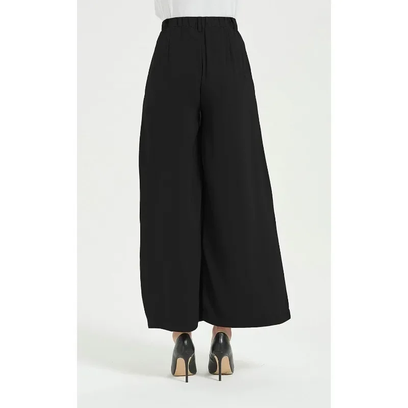 Pants Women Streetwear Women High Waist Casual Wide Leg Long Palazzo Pants Trousers Regular Size