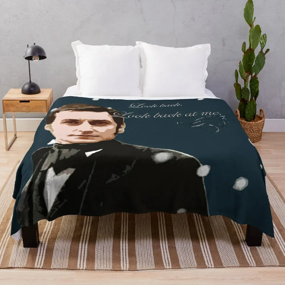 North and South quote_Mr Thornton_ Look Back at me. Throw Blanket Loose warm winter Luxury Throw Blankets