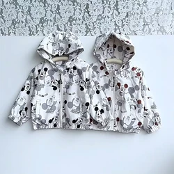 Nuovo topolino abbigliamento per bambini giacca primavera autunno neonata ragazzo cartone animato sottile a maniche lunghe con cerniera cappotto con cappuccio bambini Outwear