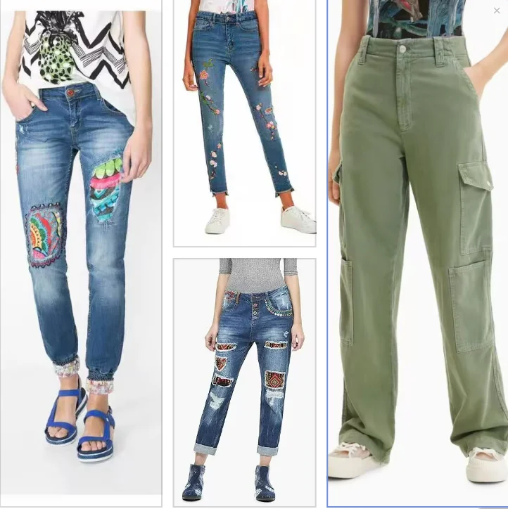 

Foreign trade original single Spanish spring and autumn wash to do old pocket casual pants