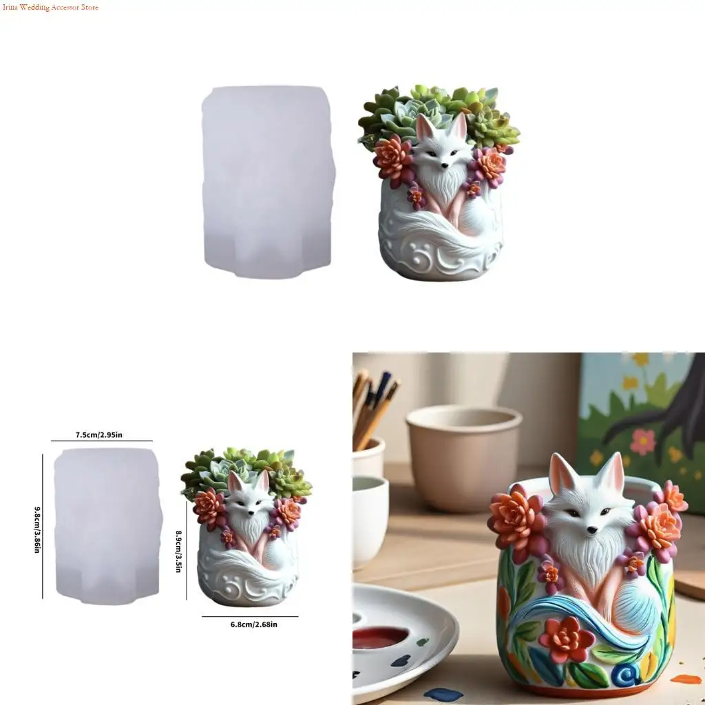 

G92D Силиконовая лиса плесень подходит для ювелирных украшений ручной работы декоративные свечи и творческие сочные сеялки