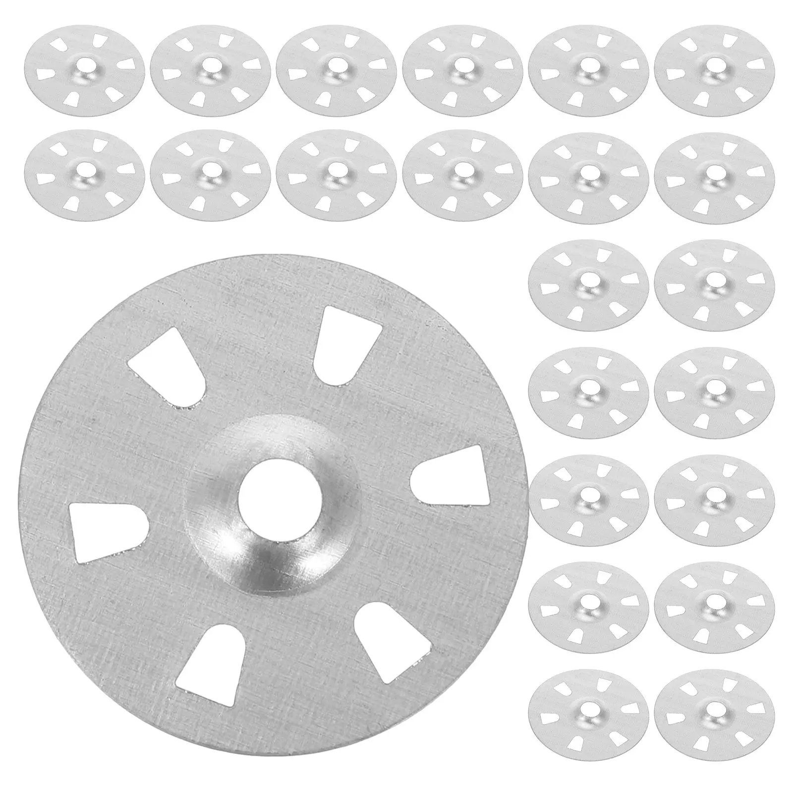 

Набор из 500 шт. изоляционных шайб: металлические шестидырочные крепежные элементы для крепления пенопластовых панелей и гипсокартона