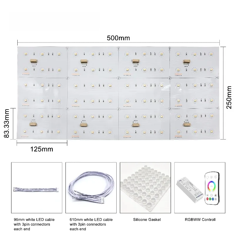 

Light Emitting Diode Panels 72 Light Emitting Diode /m 6led 24V RGBWW Flexible Light Emitting Diode Panels per Cut