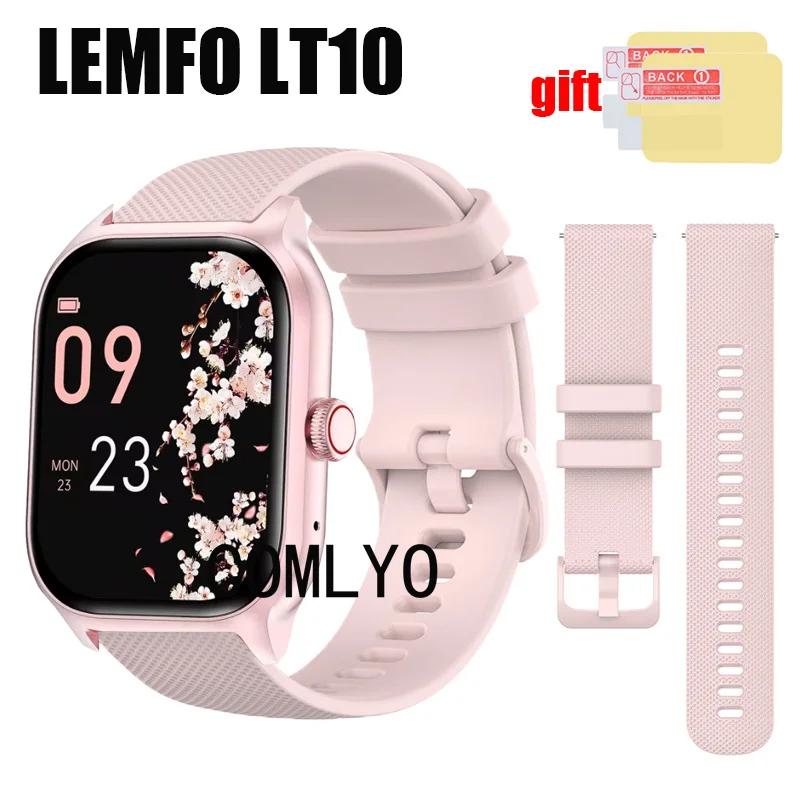 For LEMFO LT10 Smart Watch Strap Soft Silicone Belt Watchband women men Screen Protector Film Accessories