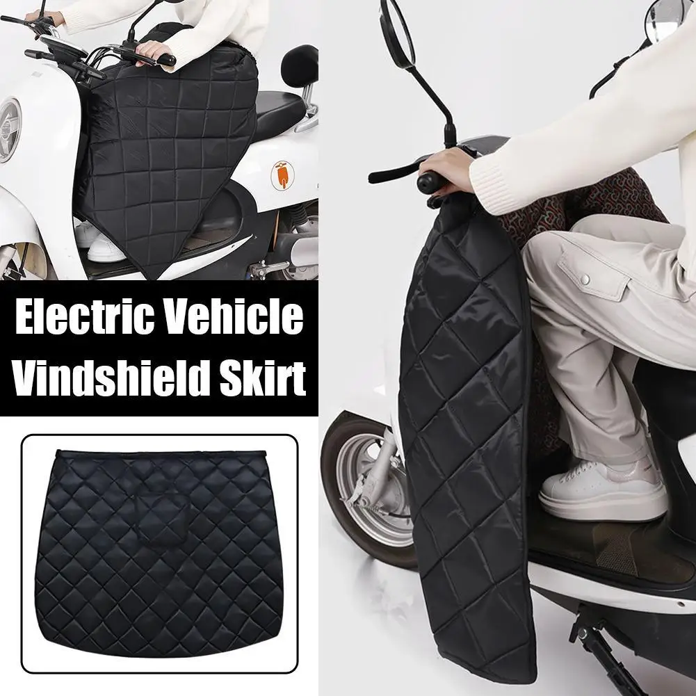 

Electric Bike Windproof Skirt Winter Warmth Windbreaker Cold-Resistant Leg Protector Fleece-Lined Thickened Waterproof Apron