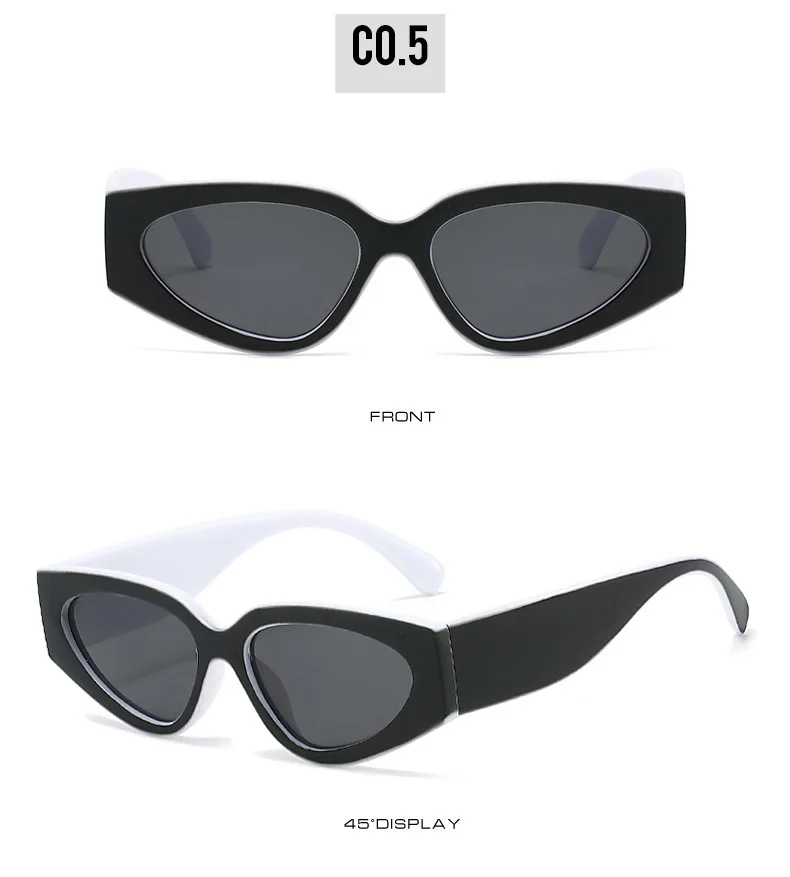 Neue Vintage Cat-Eye Sonnenbrille für Damen und Herren, Marken-Rundbrille, Ovale Sonnenbrille für Männer und Frauen – Detail 22