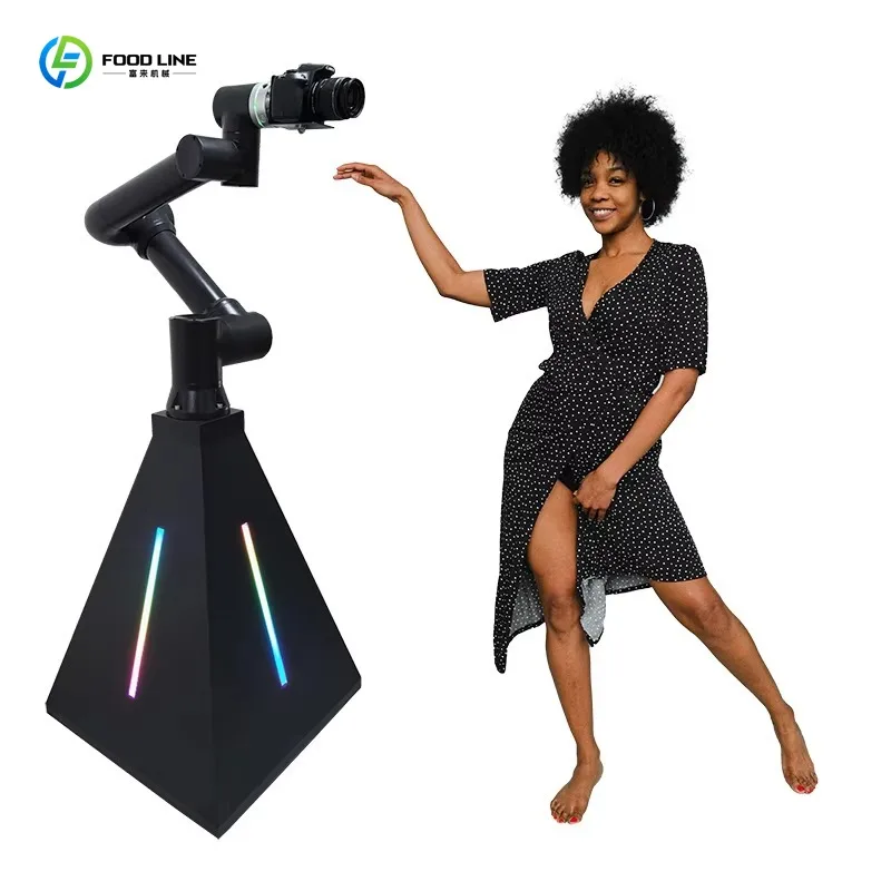 

Customized New Robotic Arm Camera Automatic Rotating Automated Magic Photo Booth Photographic Machine