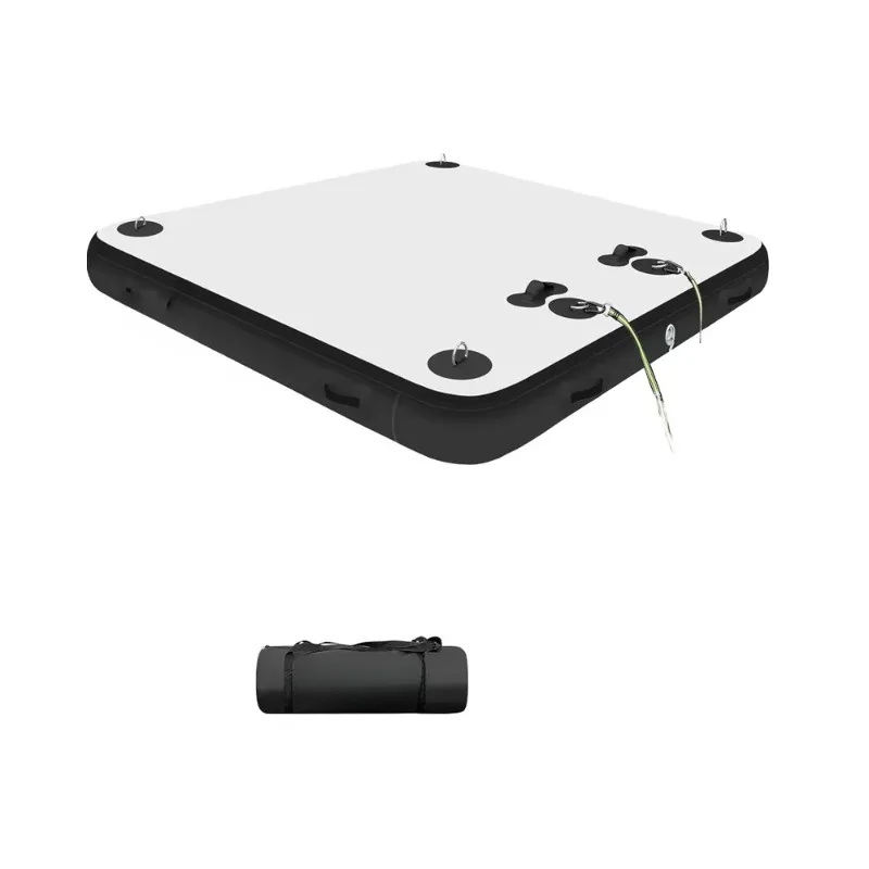 6/8 thick multi-person inflatable floating dock swimming platform beach lake boating dock electric air pump
