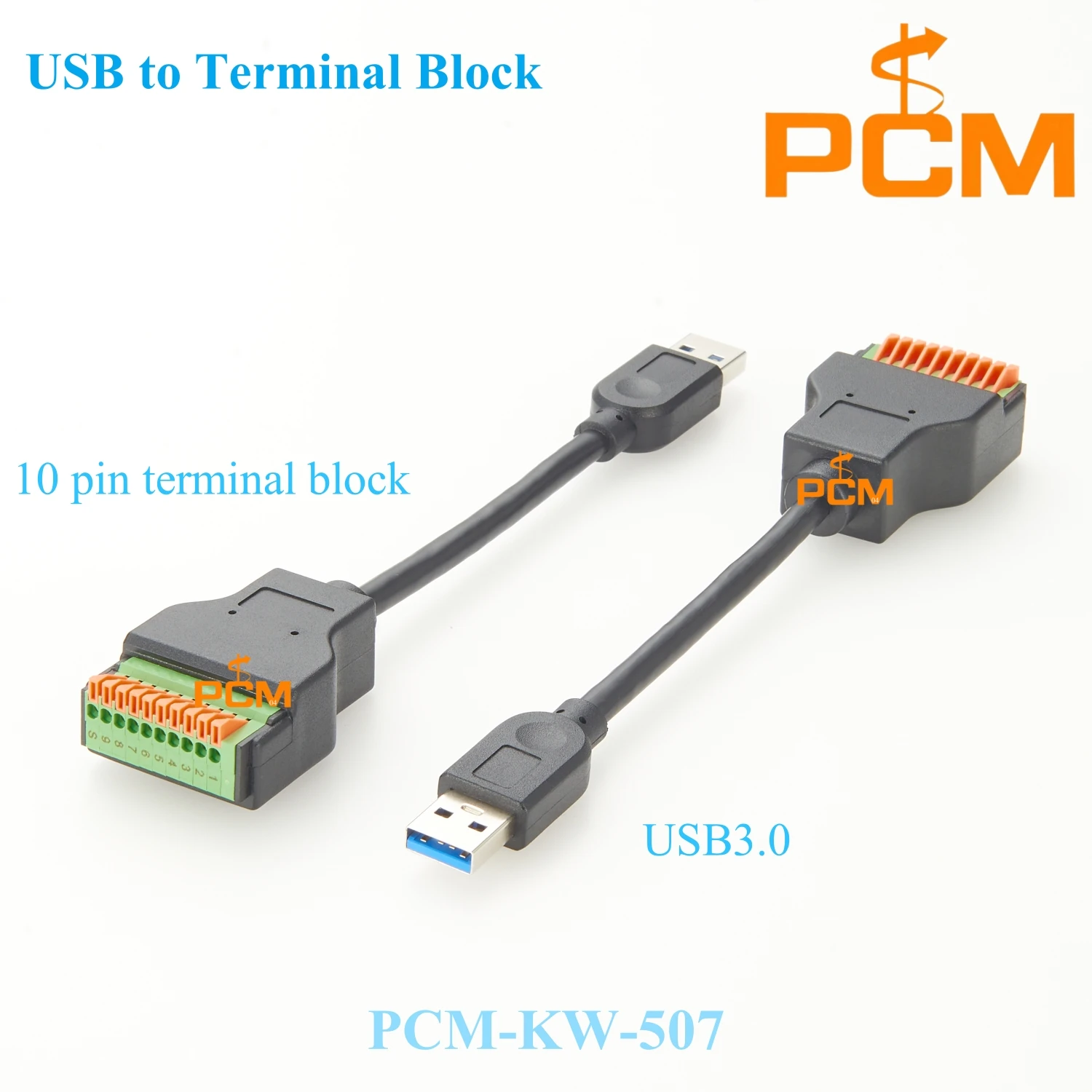 USB to Terminal Block Cable USB 3.0 Male to 10 Pin Terminal Block Male Connector for Device Communication Debugging and Testing