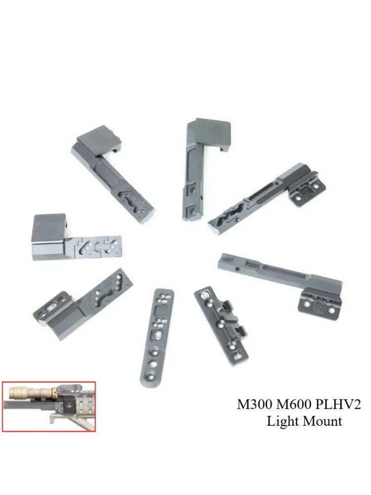 Lumières de Scout tactiques MLOK/KEYMOD, support décalé à 45 degrés pour armes M300 M600 PLHV2, lampe de poche, accessoires de Rail Picatinny de 20mm