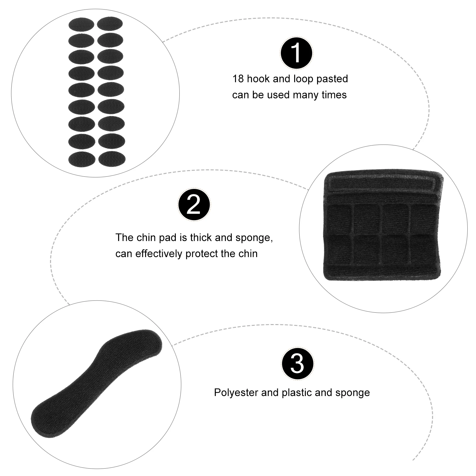 

9 Pads 18 Adhesive Dots Cycling Accessories Set Sweat-absorbing Shock-absorbing Lining Bike Safety Helmets
