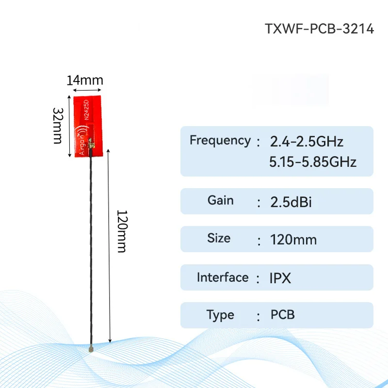 10 stks/partij 2.4G 5.8G COJXU PCB Antenne FPC Antenne Klein Formaat Flexibele en Buigbare IPX Interface Ingebouwde Antenne serie