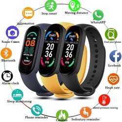 M6 Smart Watch Men's Women's Multifunction Watches Fitness Bracelet Tracker Heart Rate Monitor Waterproof Sports Smartwatch Band