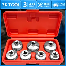 7-piece oil filter socket wrench set, 24mm to 38mm for Mercedes-Benz, BMW, VW, Audi, Boston and more