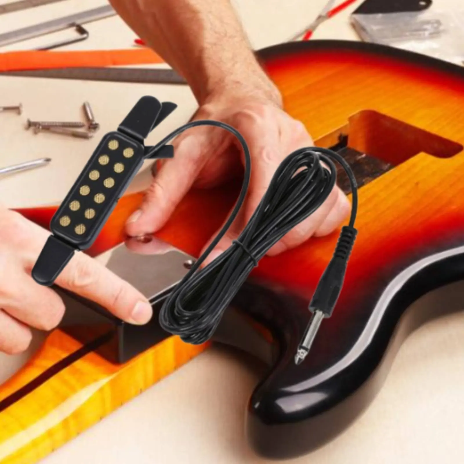 Acoustic Guitar Soundhole Pickup Easy Installation Non-Invasive Guitar Pickup for Guitarists - view 6