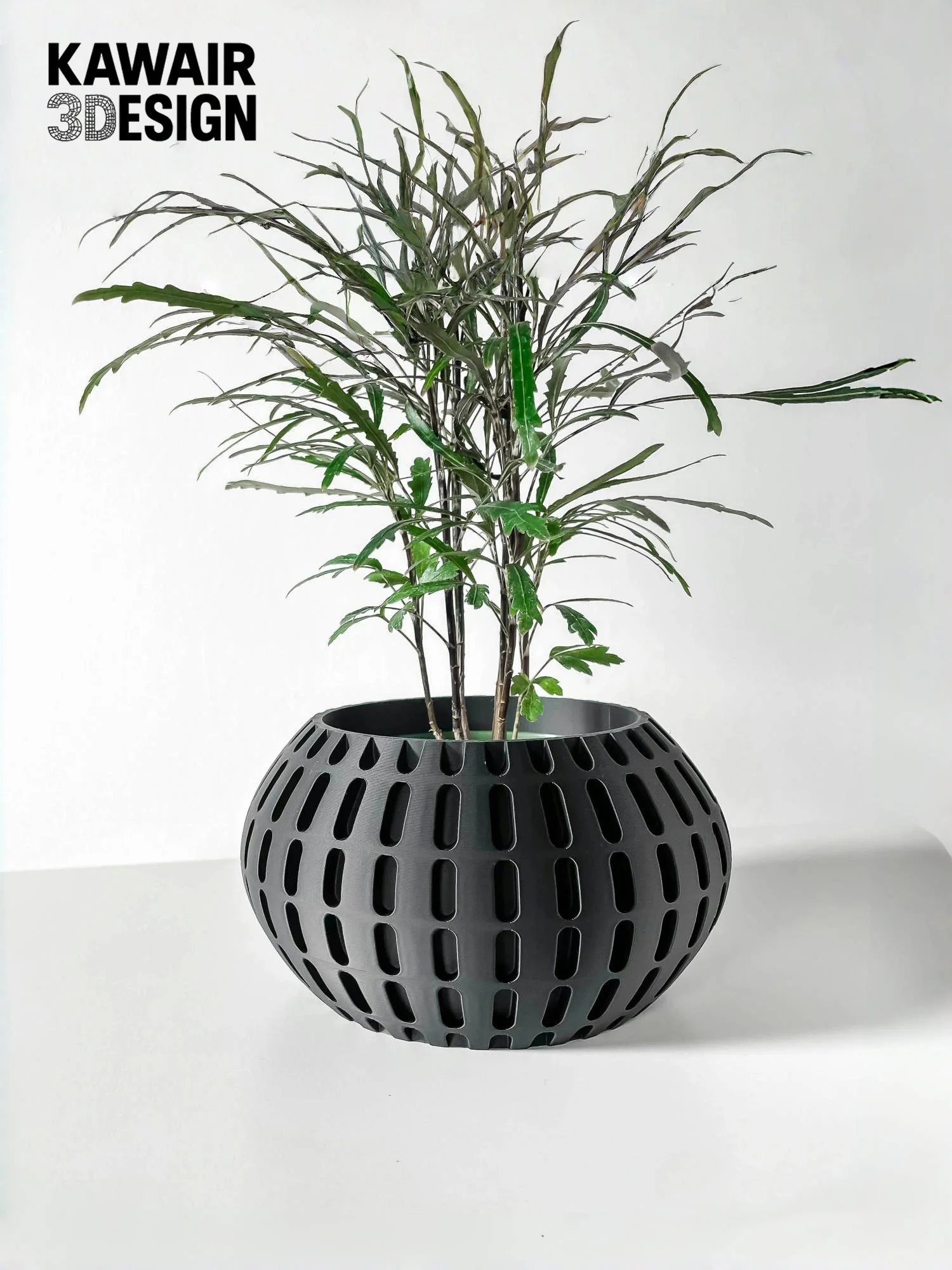 

3D Printed Flower Pot Square Line Texture Rhombus Accent Strong Design Sense Home Decor Eco-Friendly