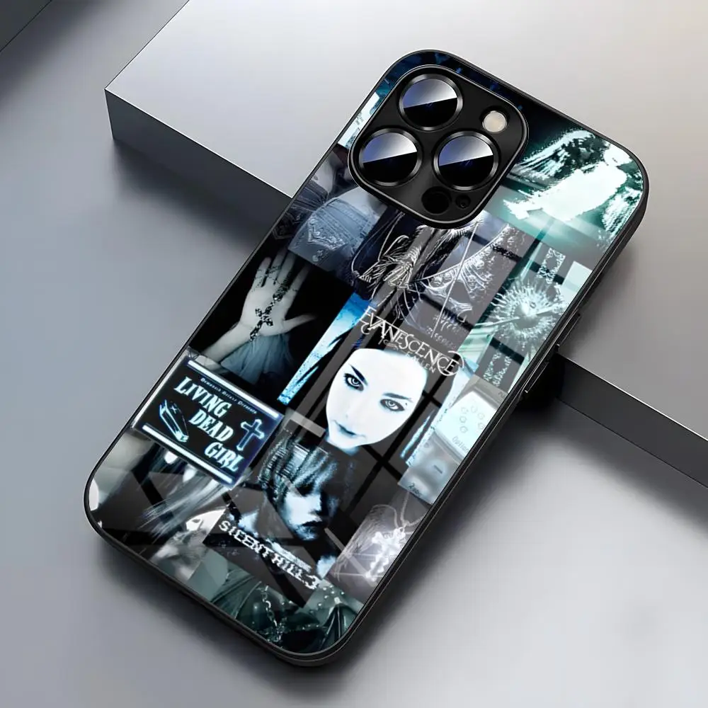 Evanescence Amy Lee Phone Case For IPhone 15 Pro 16 15 14 13 12 11 Mini X XS XR Max 6 8 Plus SE 2020 Glass Design Cove