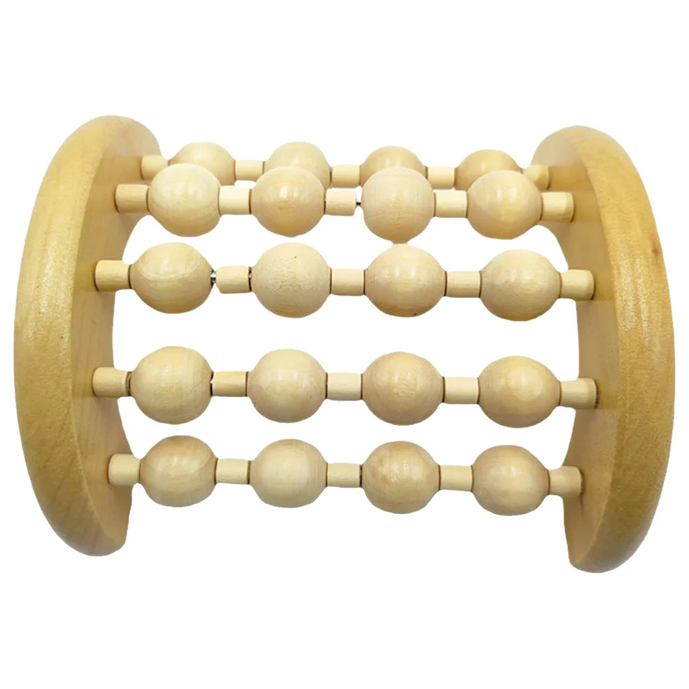 

Eco-Friendly Wooden Foot Massager Roller for Leg Calf and Back Pain Relief Ergonomic Acupressure Tool for Full-Body Tension