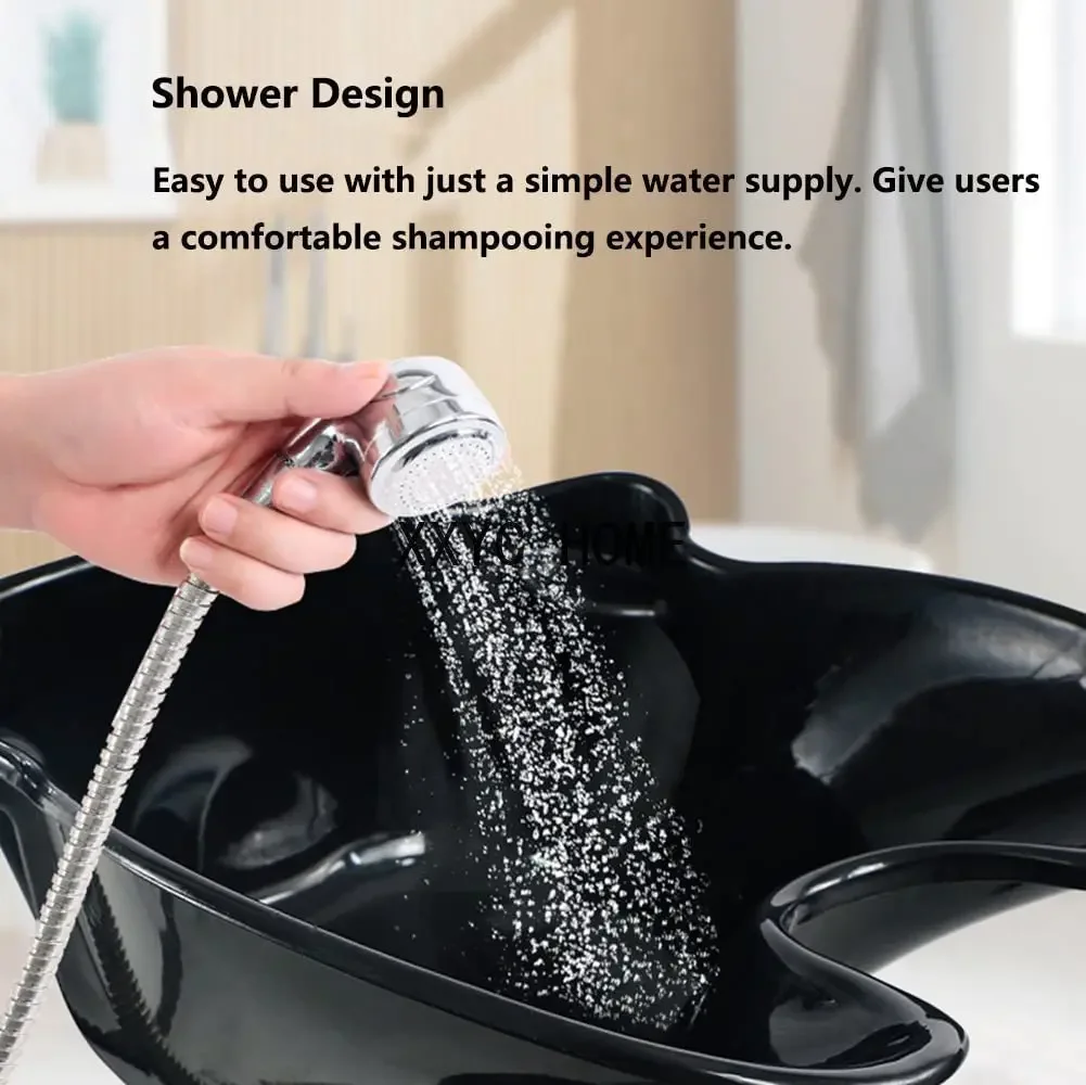 Adjustable Washer Salon Hair Styling Washing Cleaning Deep Shampoo Basin Sink Bathroom Hairpin Portable Salon Basin Wash Hose