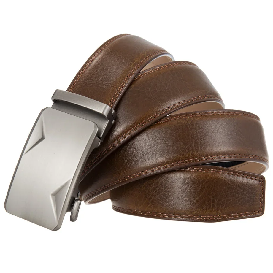 Leather Belt Men Luxury Brand Designer Fashion High Quality Belts for Men Strap Male Metal Automatic Buckle Dropshipping B1089