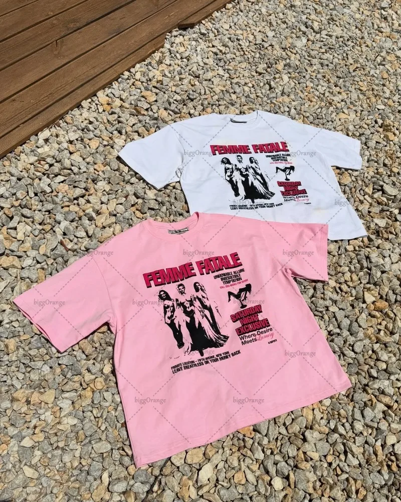 

Летняя модная новая повседневная уличная одежда, женская футболка большого размера в американском стиле ретро с буквенным принтом, мужская футболка в стиле хип-хоп, панк, Harajuku, топ с круглым вырезом