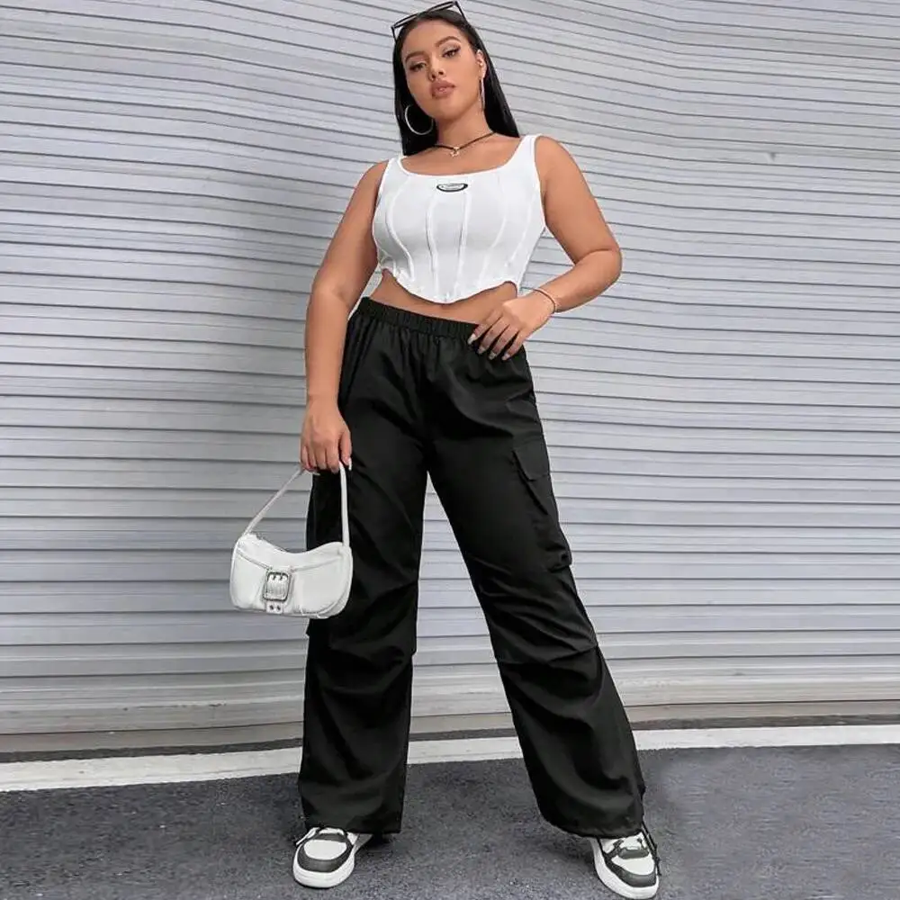 

Women's Clothing Large Size 2025 Autumn and Winter New Item Ins Fashion Versatile Elastic Waist Casual Pants Work Pants