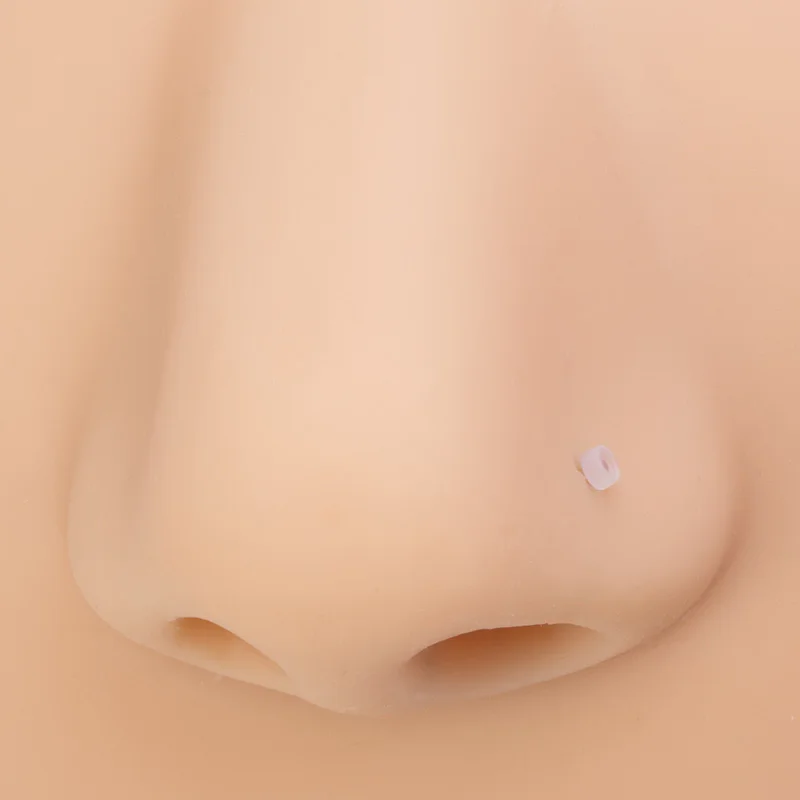 10-100 Stück klare Acryl-Nasenring-Bolzen, transparent, unsichtbar, gerade, Nasenloch, Ohrpiercing, verhindert Allergien, Halterung, Körperschmuck – Detail 5