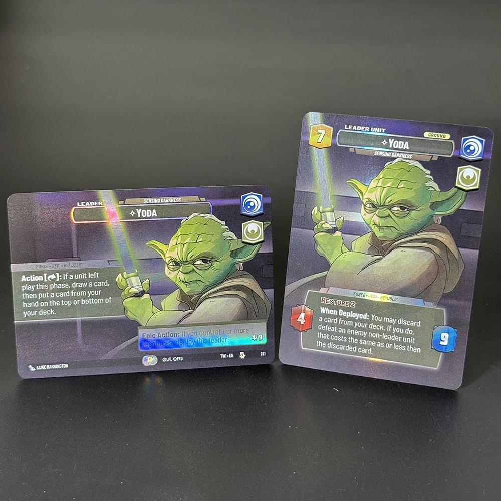 55 unids/set SWUDB Foil 2 juego completo de tarjetas proxy saltar a la velocidad de luz (JTL) Crepúsculo de la República (TWI) TCG tarjetas de juego de mesa