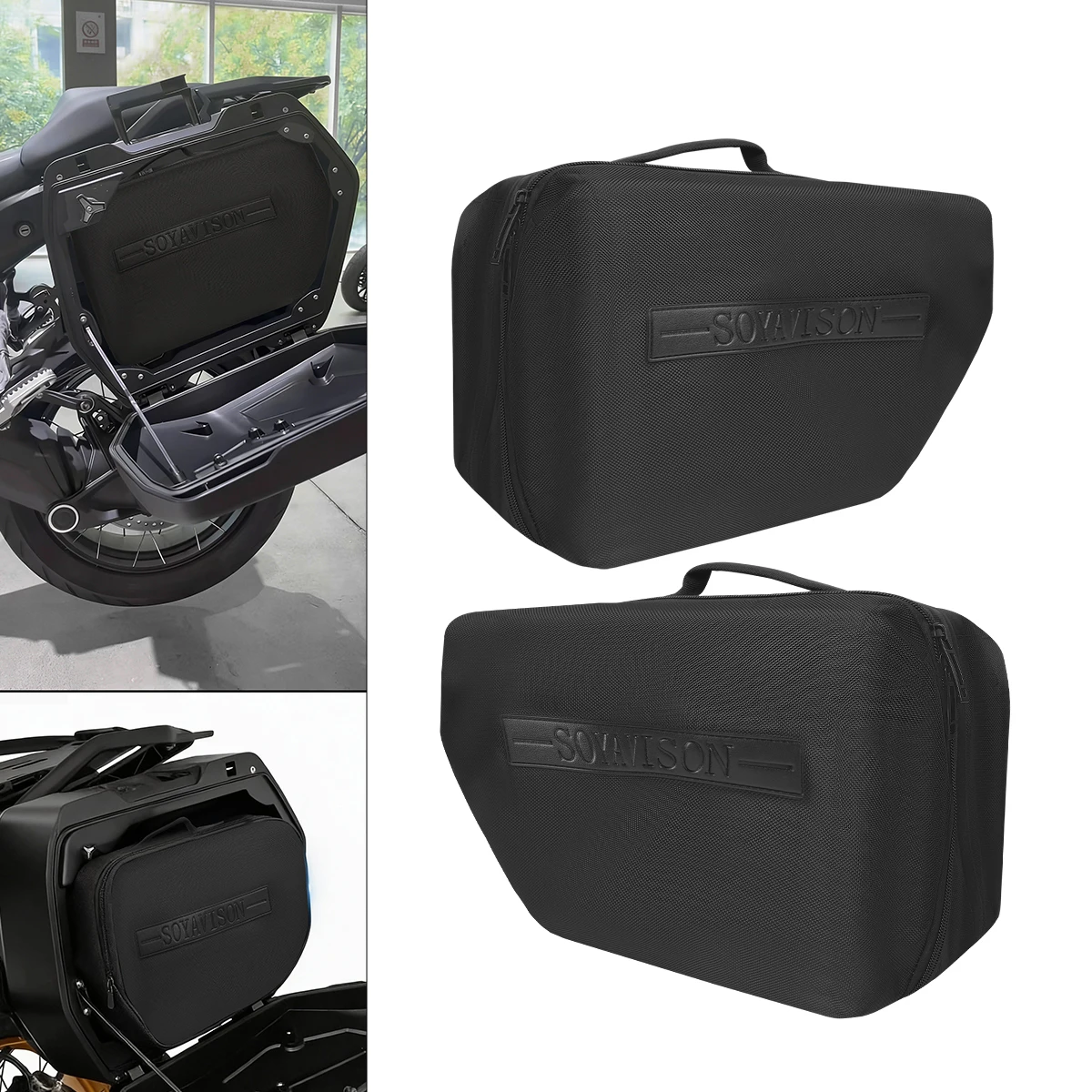 

1 пара черных внутренних сумок для мотоциклетных кофров, расширяемые боковые сумки для BMW R1300GS R 1300 GS 2023 2024 2025