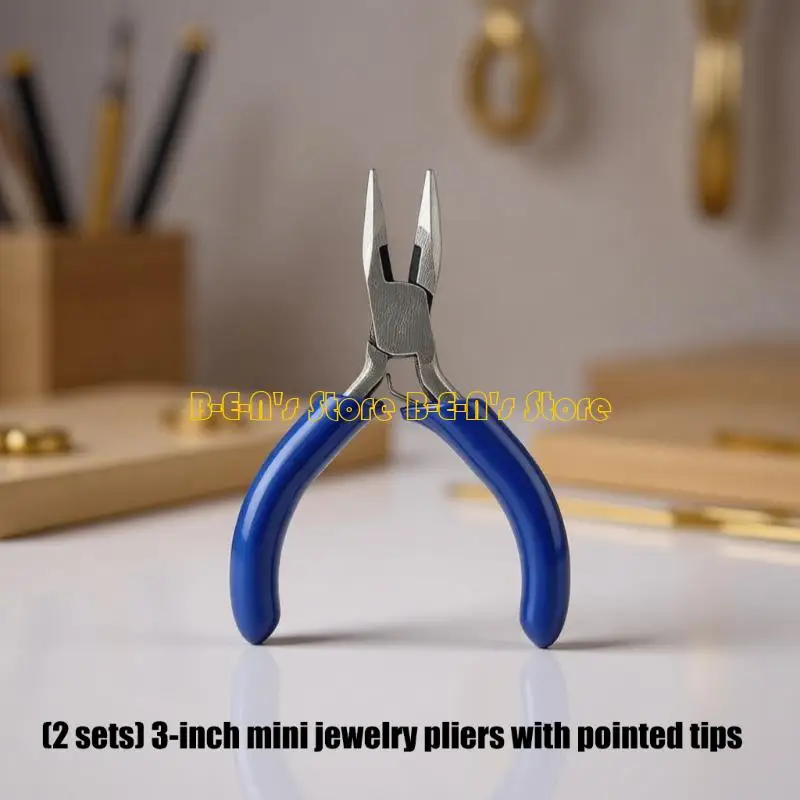 Y1AD 2Pcs Compact 3Inch High Carbon Steel Accuracy Pliers Essential Tool For Intricate Crafts And Electronic Repairs