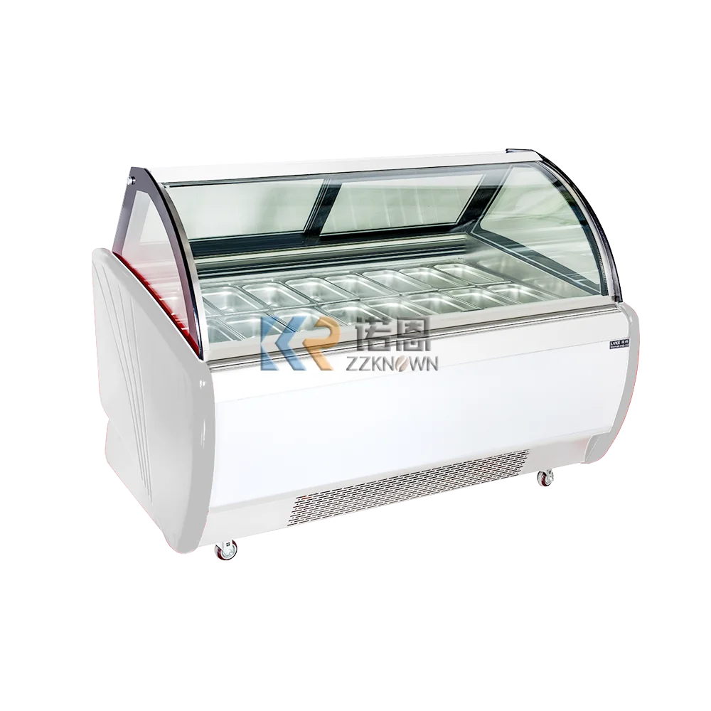 Best Selling Island Freezer Refrigeration Equipment Display Showcase Sliding Door Ice Cream Fridge Merchandiser