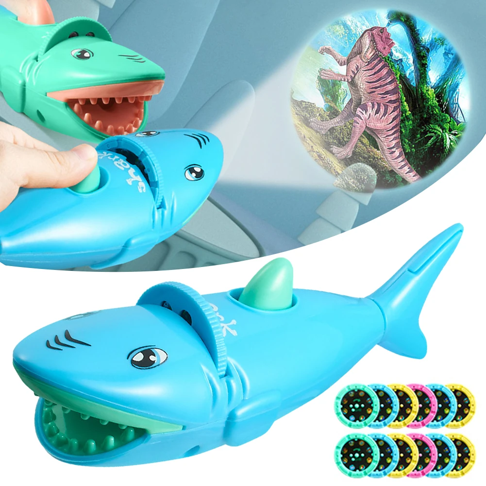 New Cute Fashion Shark Baby Children Projector Shark Torch Home Children's Gifts Children's Birthday Toys