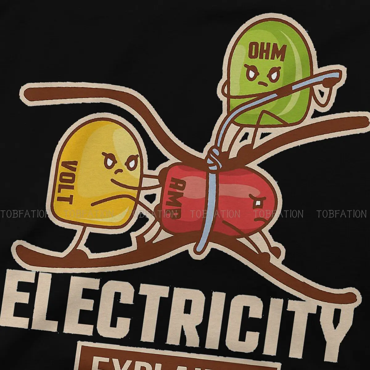 Explains Funny Style TShirt Engineer Electricity Electrician Comfortable Hip Hop Gift Clothes T Shirt Short Sleeve Ofertas