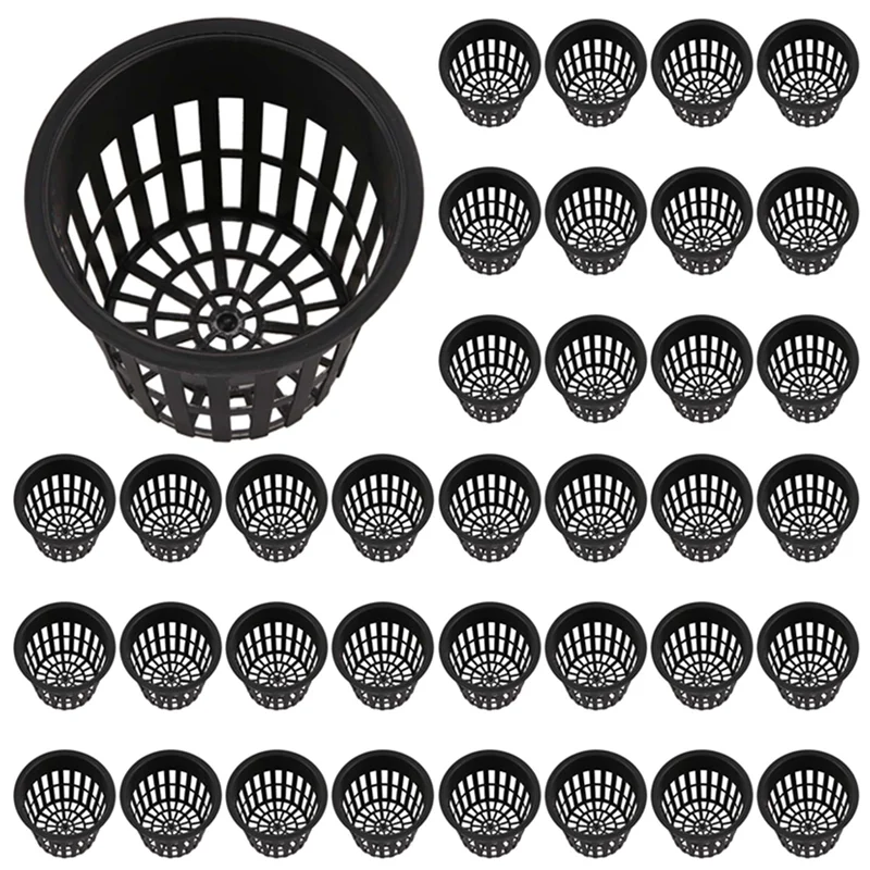 

B17B 150 Pack 4 Inch Net Cups Slotted Mesh Wide Lip Filter Plant Net Pot Bucket Basket For Hydroponics