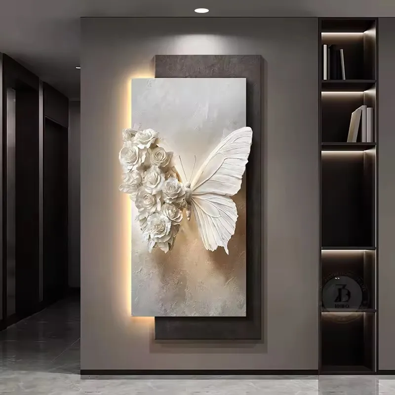 2025 New Butterfly LED wall light sconce decor Painting Design bedside Corridor lighting fixtures livign room indoor wall lamp
