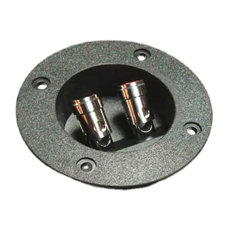 

F68B 2 Way Terminals Cup Connectors for Speaker Box Subwoofer Banana Terminals Round Screw Type Black Color Speaker