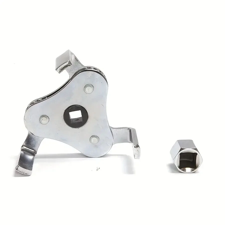 Universal Adjustable Oil Filter Wrench From 2-1/2 inch to 4.5 inch Oil Filter Wrench Tool Set With 3 Jaw Uninstall Removal Key