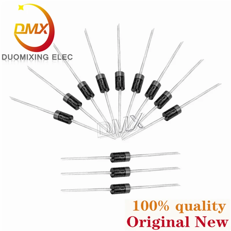 100PCS Quality 1N4007 10A10 6A10 1N5408 1N5819 1N4001 1N5822 FR107 FR157 FR207 FR307 Rectifier diode stage fast recovery IN4007