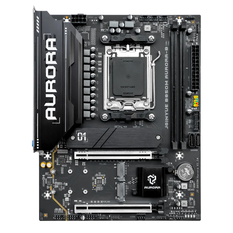 JGINYUE B850M AURORA-B New Motherboard M-ATX For AMD® Ryzen 7/8/9000series Desktop PC DDR5 RAM PCIe5.0 Game Office Video No-WiFi