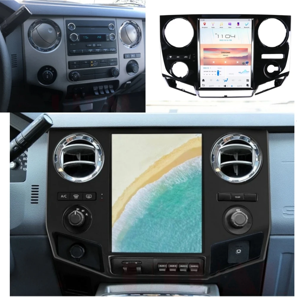 Android For Ford F250 F350 F650 2009-2014 Car Radio Player HD Screen GPS Navigation Video Multimedia Head Unit Stereo Carplay