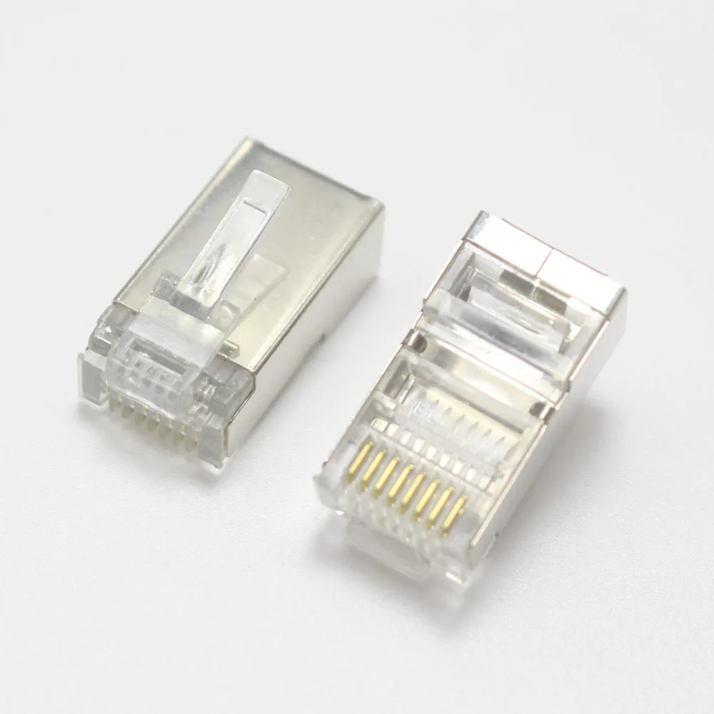 10 шт. сетевой модульный разъем RJ45 Cat5 CAT5e, разъем 8P8C utp, неэкранированный модульный разъем Rj45, компьютерный разъем