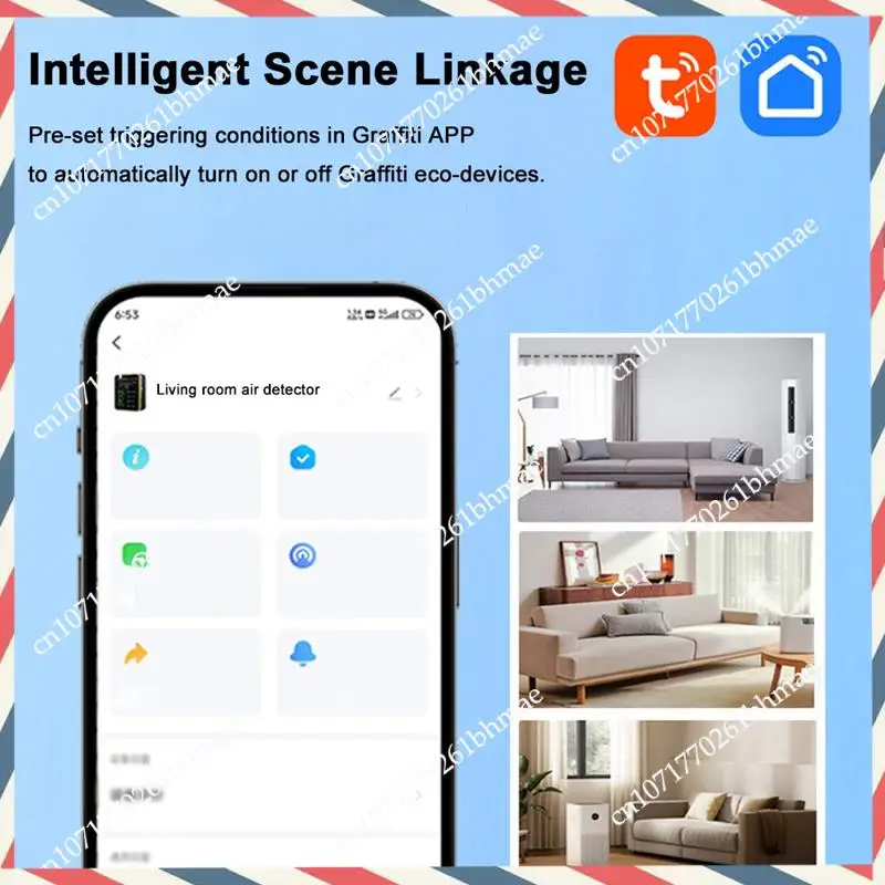 -A21Z Tuya Wifi 15 In 1 Air Quality Detector Household Portable AQI PM0.3 PM1.0 PM2.5 PM10 CO CO2 TVOC HCHO Tester With Mount