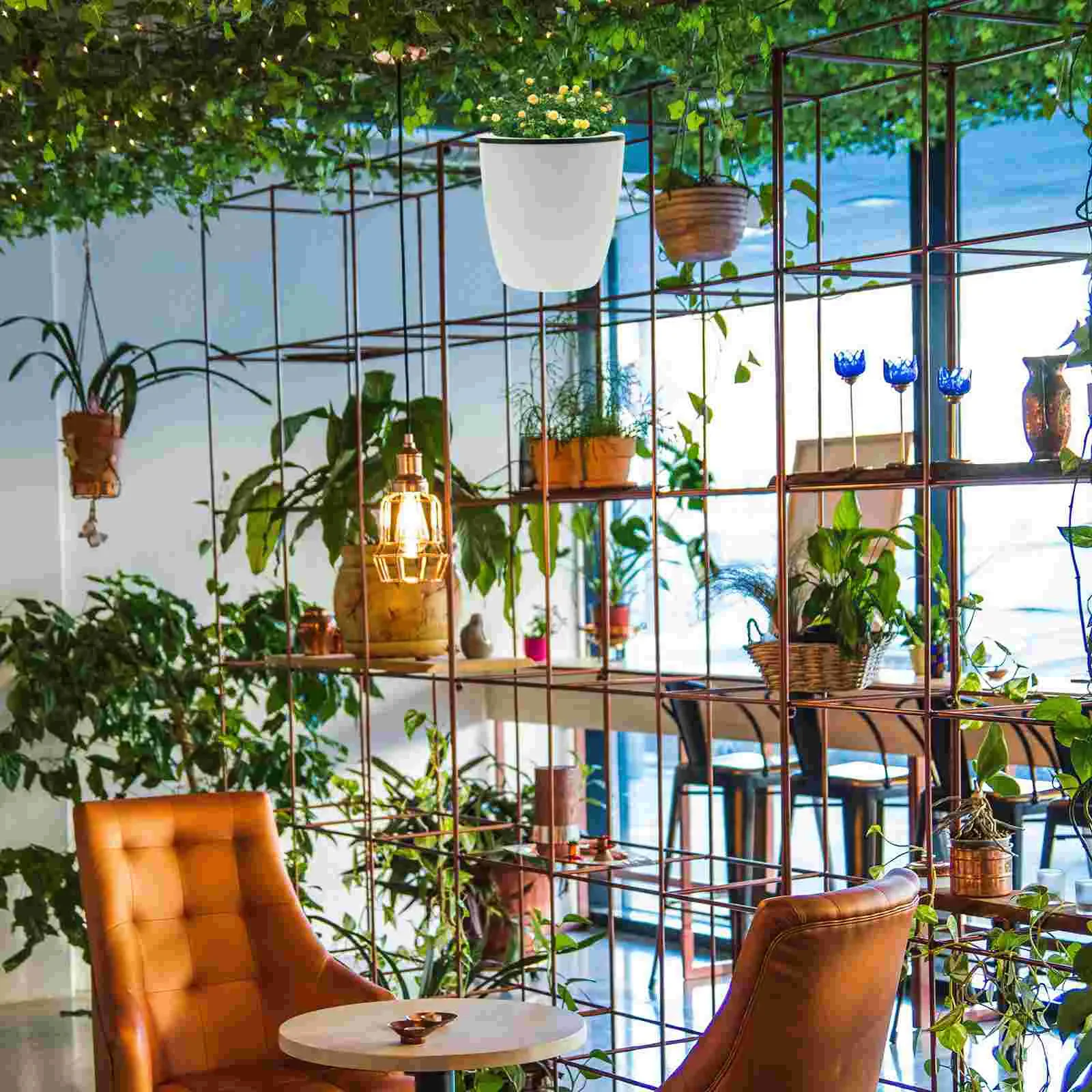 7 Pcs Flowerpot Pots for Plants Round Automatic Container Planters Indoor Plastic Self Watering