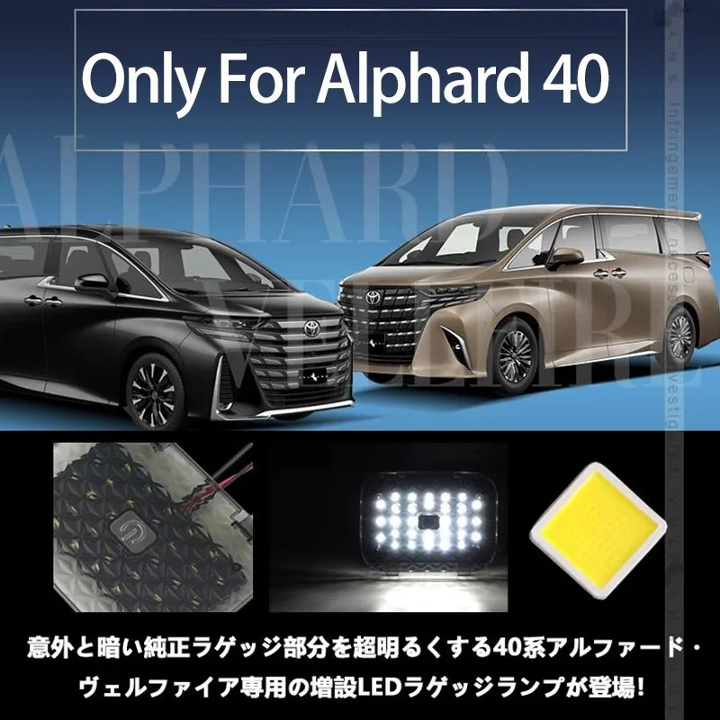 Car LED Trunk Light Tailgate Middle Lamp for Toyota Alphard Vellfire 40 Series 2023 2024