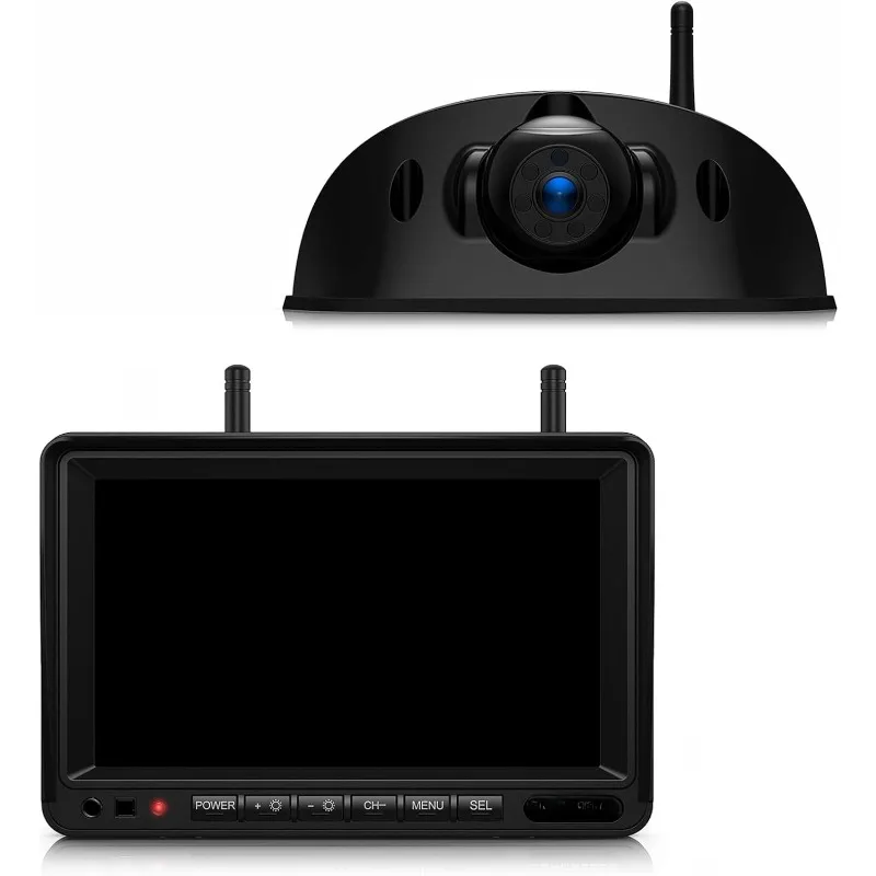 

1080P 7" Wireless RV Backup Camera System, Compatible With Furrion Pre-Wired RV Truck Trailer, DVR Monitor & IR Night Vision