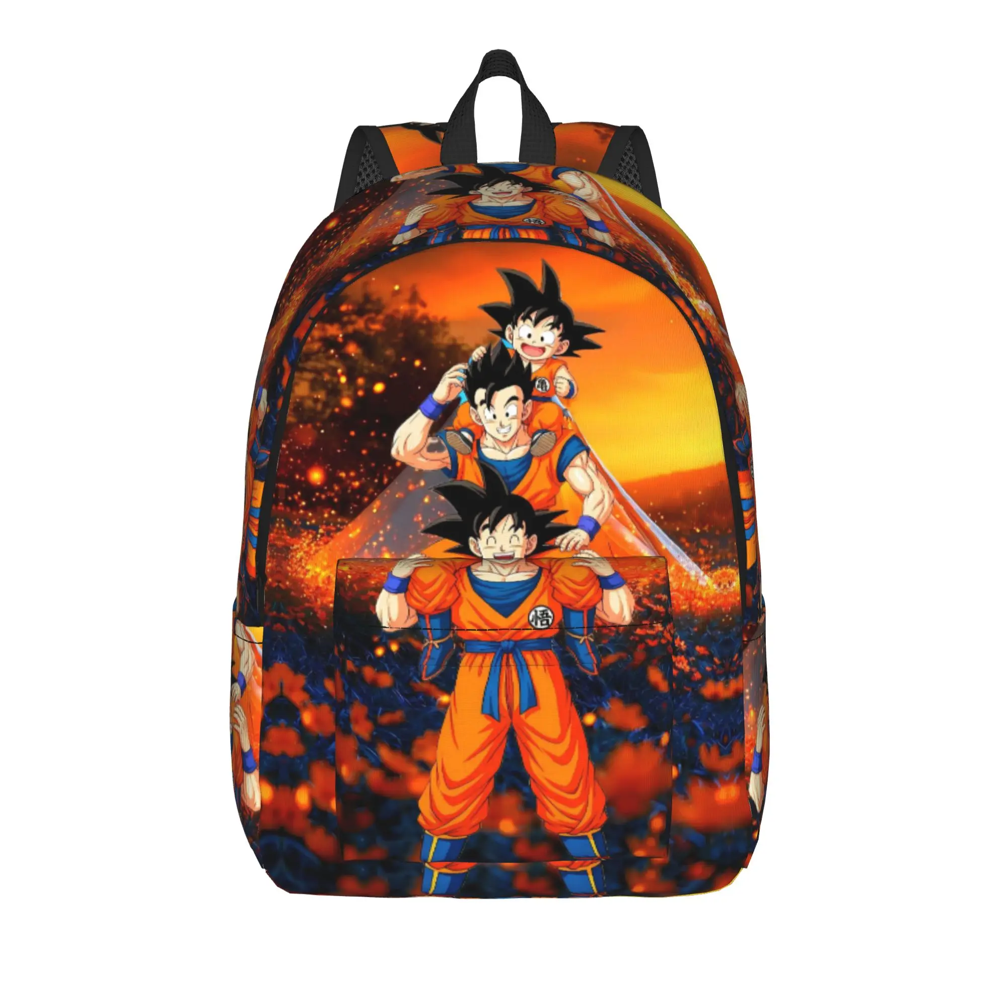 Dragons Ball Anime Song Goku Backpack Student Polyester Sport Backpacks Lightweight School Bags Rucksack Back To School