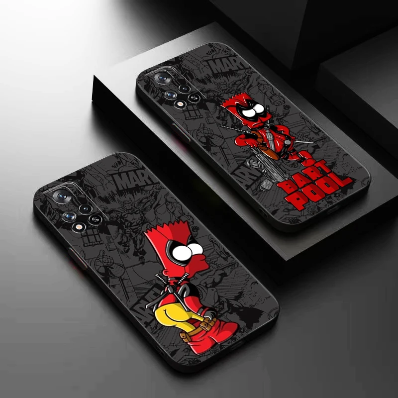 

Disney Simpsons Deadpool Phone Case For Xiaomi Redmi 13C 12 12C 10X 10C 10 9 9A 9C 9AT 9i Carcasa Liquid Silicone Shell Coque