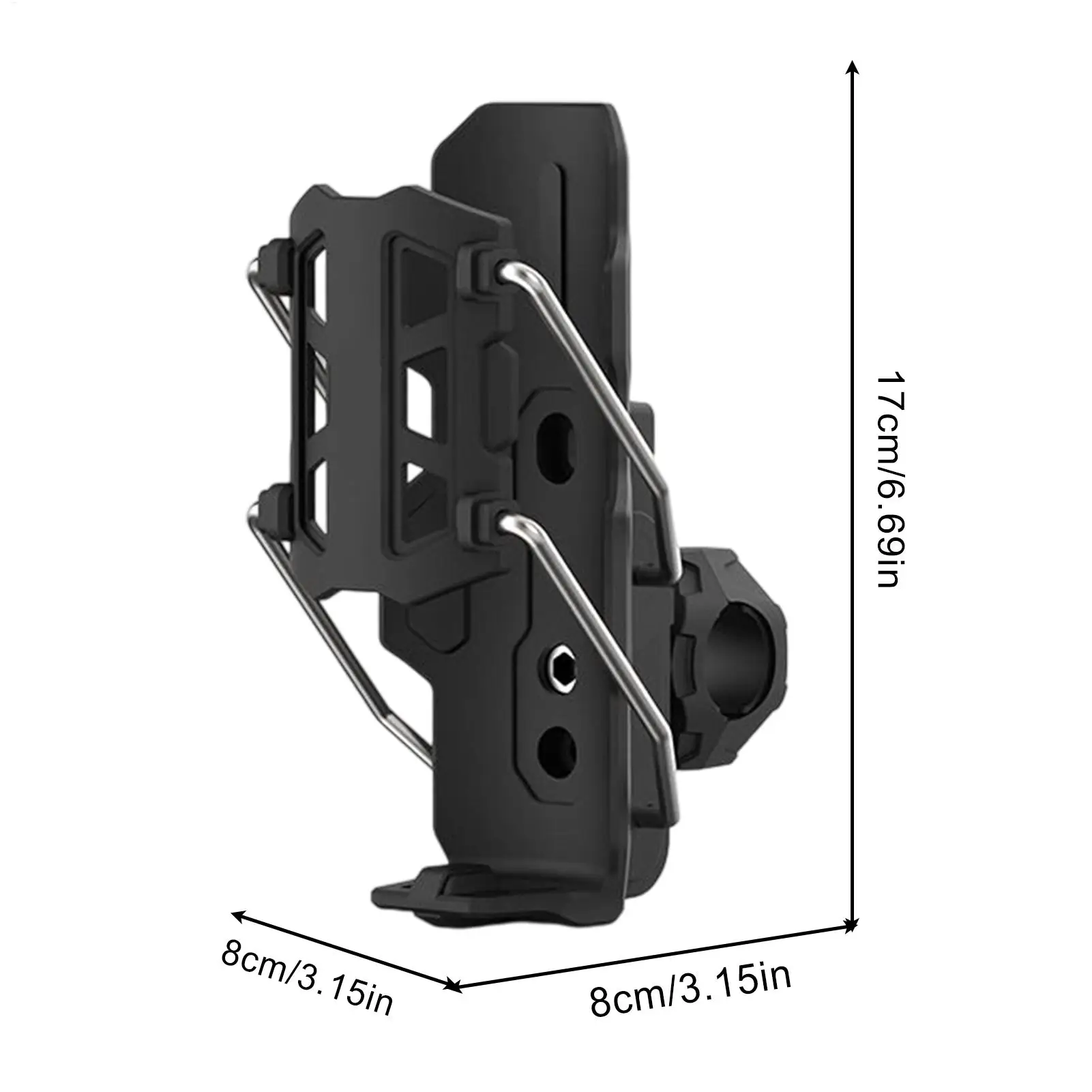 

Bike Water Bottle Cage Automatic Clamp Adaptive Drink Cage 360 Degree Rotation Water Bottle Holder Cupholder For Handlebar